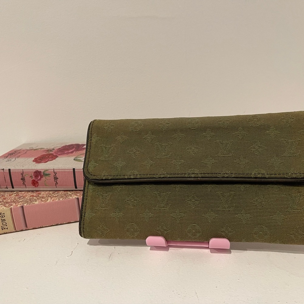 Olive Green Louis Vuitton Long wallet